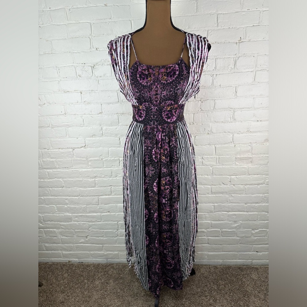 Free People Purple and Black Maxi Dress